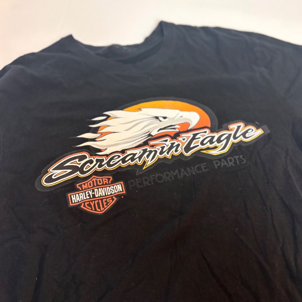 Harley Davidson Screamin Eagle Long Sleeve Shirt Black Tri-County 30th Anniv L